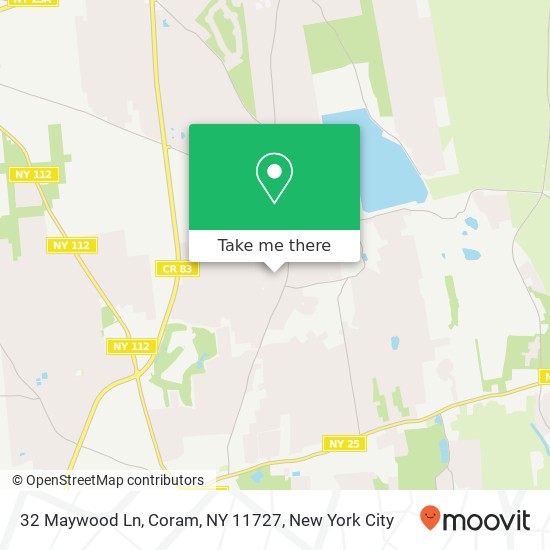 32 Maywood Ln, Coram, NY 11727 map