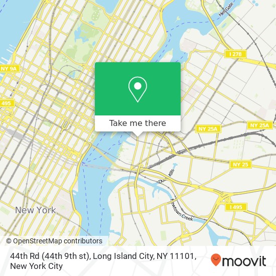 Mapa de 44th Rd (44th 9th st), Long Island City, NY 11101