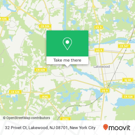 32 Privet Ct, Lakewood, NJ 08701 map