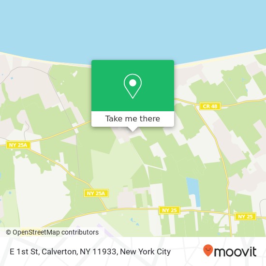 Mapa de E 1st St, Calverton, NY 11933