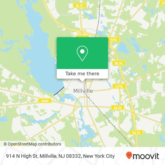 Mapa de 914 N High St, Millville, NJ 08332