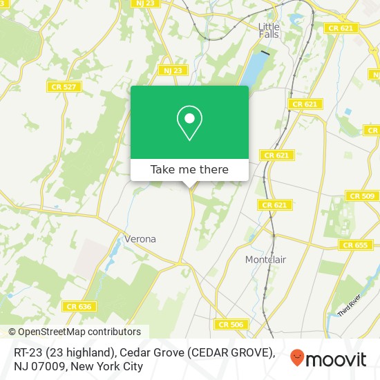 RT-23 (23 highland), Cedar Grove (CEDAR GROVE), NJ 07009 map