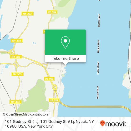 101 Gedney St # Lj, 101 Gedney St # Lj, Nyack, NY 10960, USA map