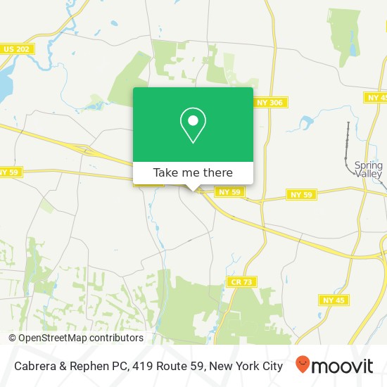 Mapa de Cabrera & Rephen PC, 419 Route 59
