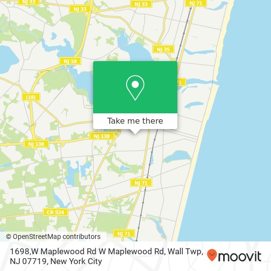 1698,W Maplewood Rd W Maplewood Rd, Wall Twp, NJ 07719 map