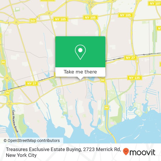 Treasures Exclusive Estate Buying, 2723 Merrick Rd map