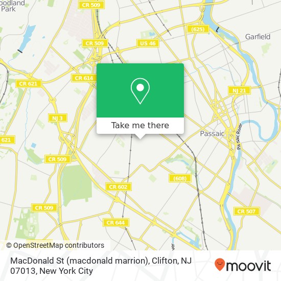 MacDonald St (macdonald marrion), Clifton, NJ 07013 map