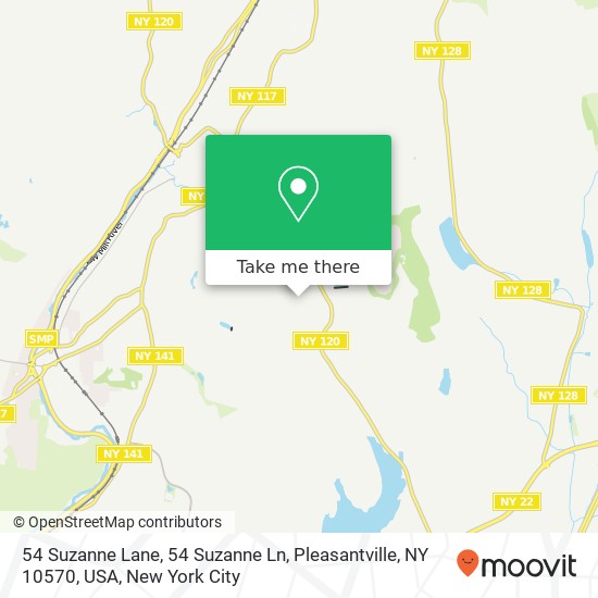 Mapa de 54 Suzanne Lane, 54 Suzanne Ln, Pleasantville, NY 10570, USA