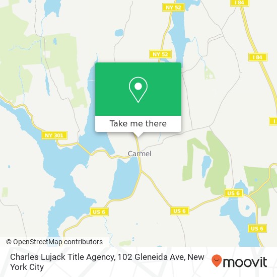 Mapa de Charles Lujack Title Agency, 102 Gleneida Ave