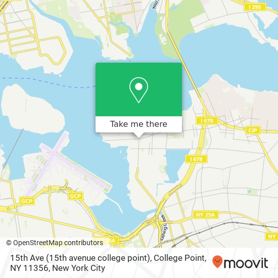 Mapa de 15th Ave (15th avenue college point), College Point, NY 11356