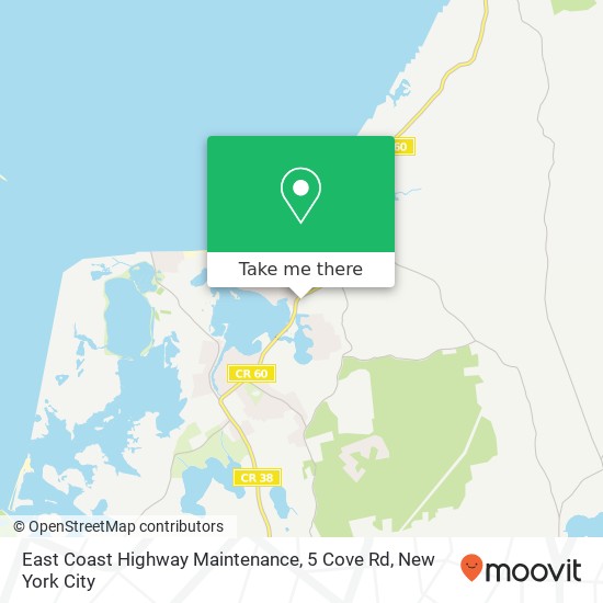 Mapa de East Coast Highway Maintenance, 5 Cove Rd