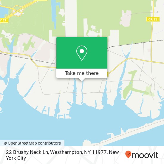 22 Brushy Neck Ln, Westhampton, NY 11977 map