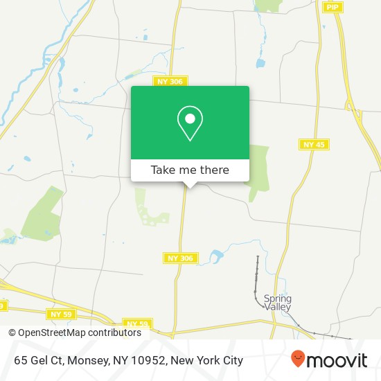 Mapa de 65 Gel Ct, Monsey, NY 10952