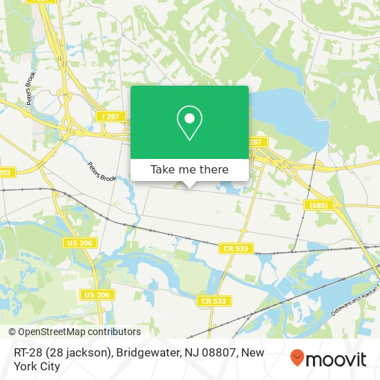 RT-28 (28 jackson), Bridgewater, NJ 08807 map