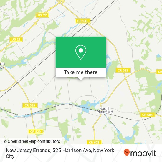 Mapa de New Jersey Errands, 525 Harrison Ave