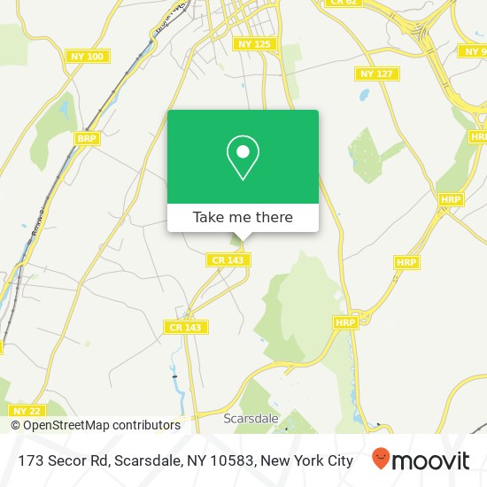 Mapa de 173 Secor Rd, Scarsdale, NY 10583
