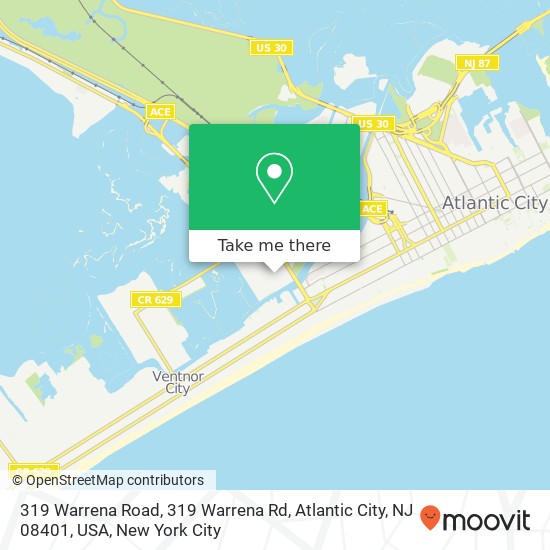 319 Warrena Road, 319 Warrena Rd, Atlantic City, NJ 08401, USA map