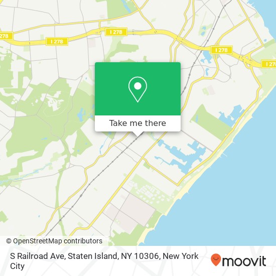 Mapa de S Railroad Ave, Staten Island, NY 10306