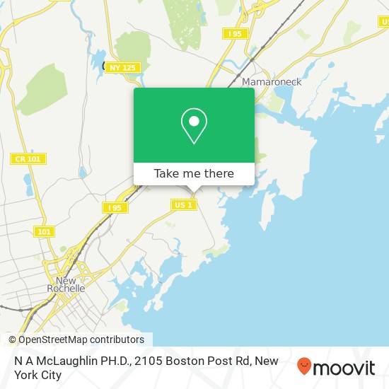 Mapa de N A McLaughlin PH.D., 2105 Boston Post Rd