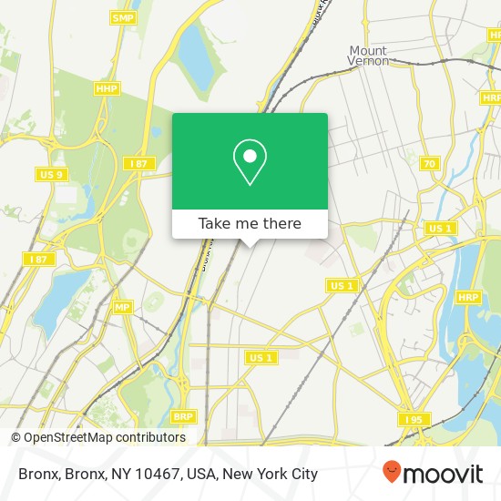 Bronx, Bronx, NY 10467, USA map