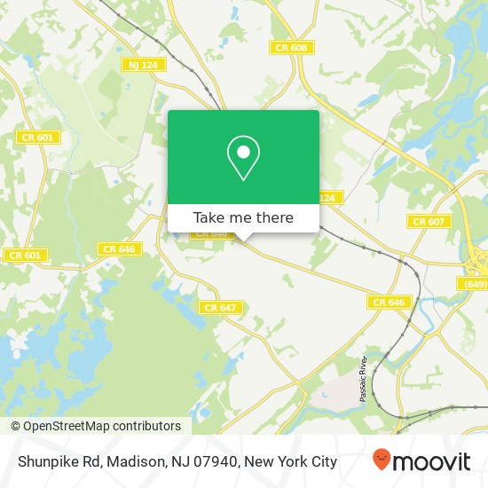 Shunpike Rd, Madison, NJ 07940 map