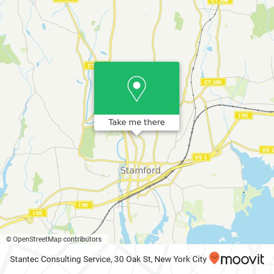 Stantec Consulting Service, 30 Oak St map