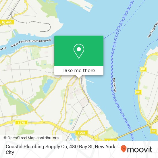 Mapa de Coastal Plumbing Supply Co, 480 Bay St