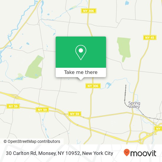 Mapa de 30 Carlton Rd, Monsey, NY 10952