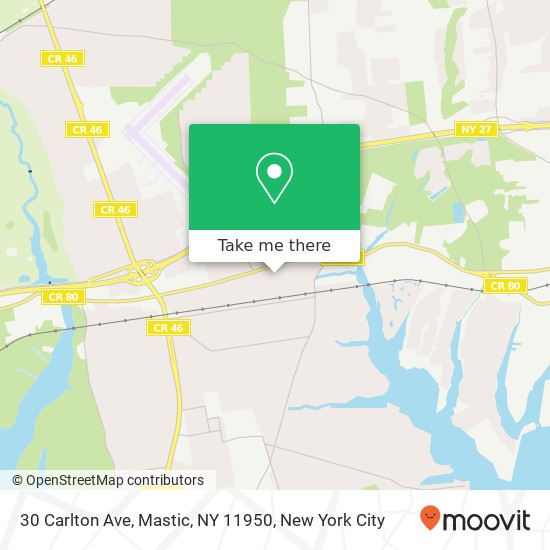 30 Carlton Ave, Mastic, NY 11950 map