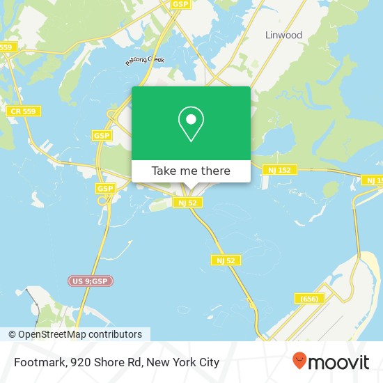 Mapa de Footmark, 920 Shore Rd