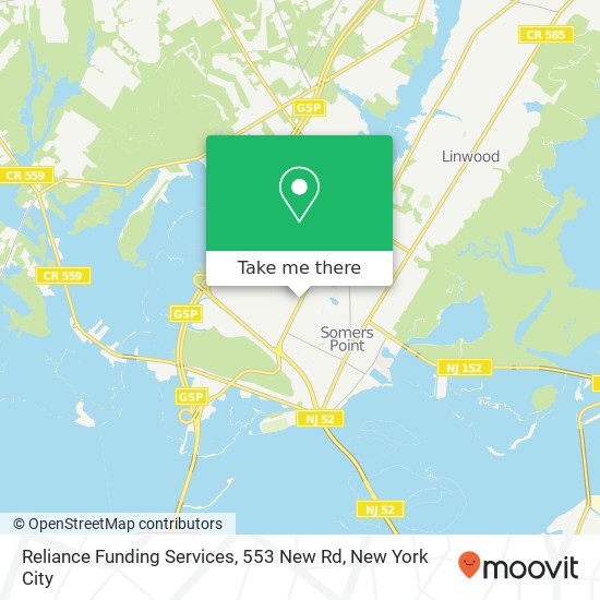 Reliance Funding Services, 553 New Rd map