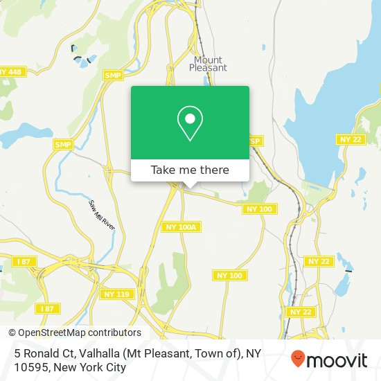 Mapa de 5 Ronald Ct, Valhalla (Mt Pleasant, Town of), NY 10595