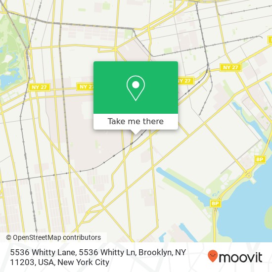 Mapa de 5536 Whitty Lane, 5536 Whitty Ln, Brooklyn, NY 11203, USA