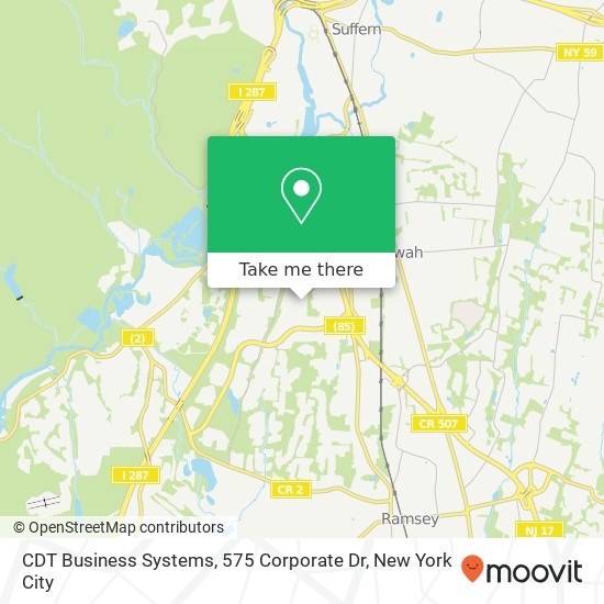 Mapa de CDT Business Systems, 575 Corporate Dr