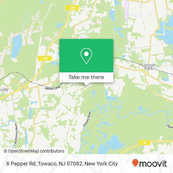 Mapa de 8 Pepper Rd, Towaco, NJ 07082