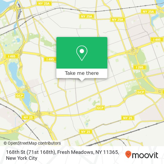 Mapa de 168th St (71st 168th), Fresh Meadows, NY 11365