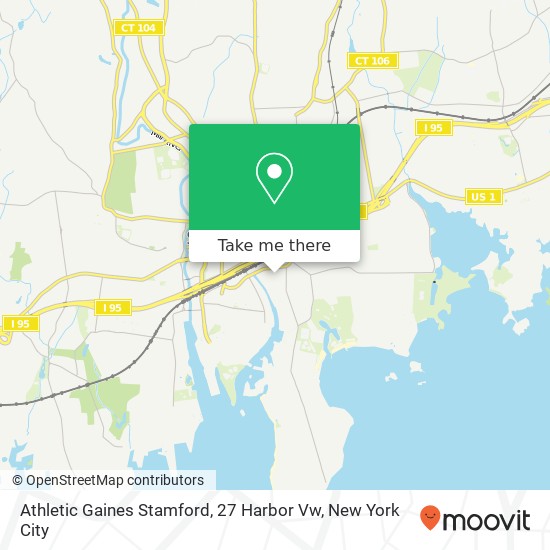 Mapa de Athletic Gaines Stamford, 27 Harbor Vw