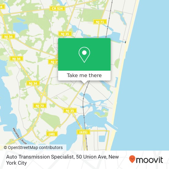 Auto Transmission Specialist, 50 Union Ave map