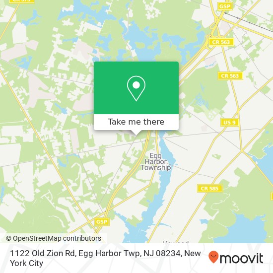 1122 Old Zion Rd, Egg Harbor Twp, NJ 08234 map