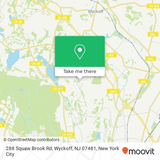 288 Squaw Brook Rd, Wyckoff, NJ 07481 map