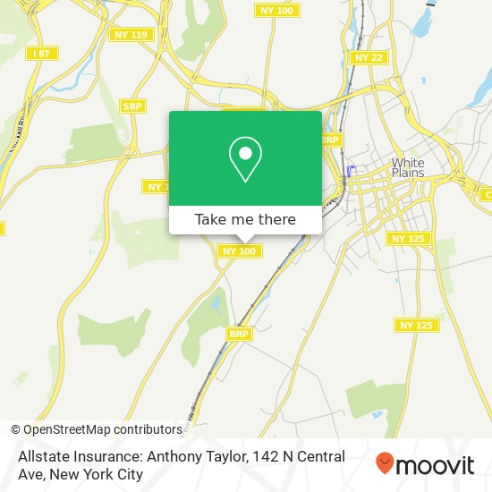 Mapa de Allstate Insurance: Anthony Taylor, 142 N Central Ave