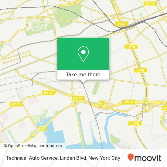 Mapa de Technical Auto Service, Linden Blvd