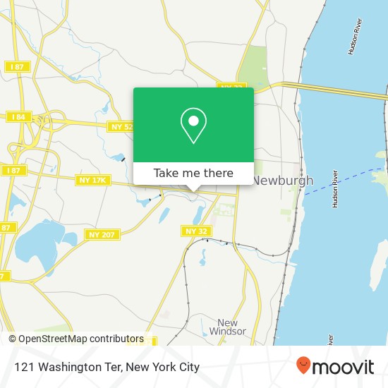 Mapa de 121 Washington Ter, Newburgh, NY 12550
