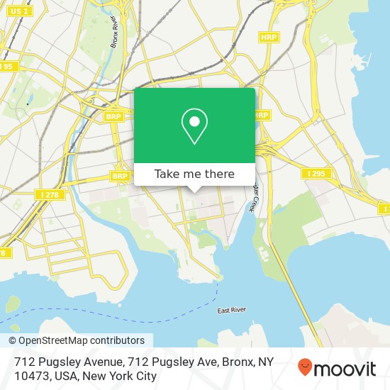 Mapa de 712 Pugsley Avenue, 712 Pugsley Ave, Bronx, NY 10473, USA