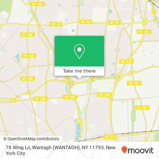 78 Wing Ln, Wantagh (WANTAGH), NY 11793 map