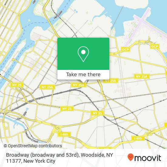 Broadway (broadway and 53rd), Woodside, NY 11377 map