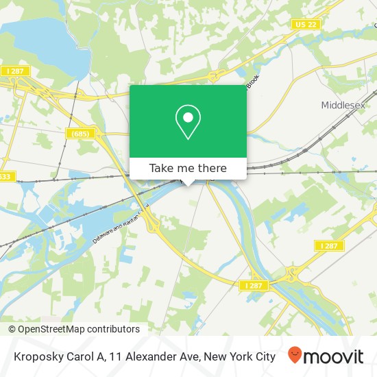 Kroposky Carol A, 11 Alexander Ave map