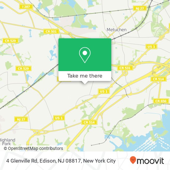 4 Glenville Rd, Edison, NJ 08817 map