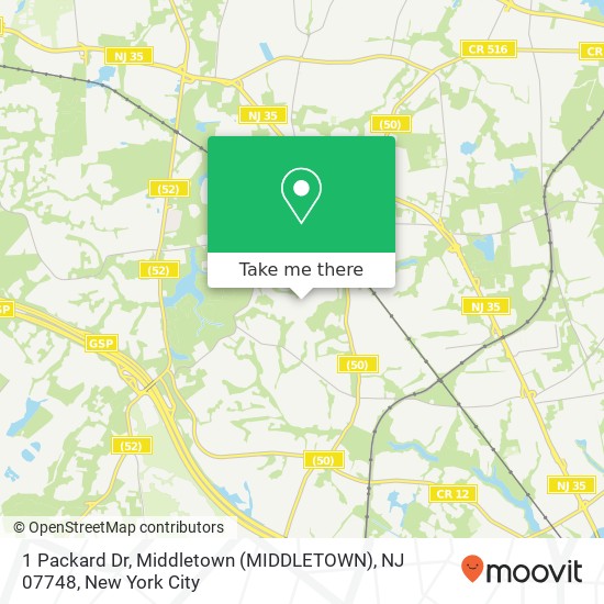 Mapa de 1 Packard Dr, Middletown (MIDDLETOWN), NJ 07748