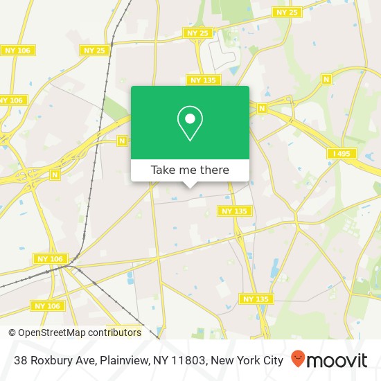 38 Roxbury Ave, Plainview, NY 11803 map